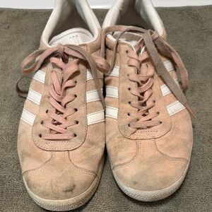 Adidas Gazelle Pink and White Sneakers